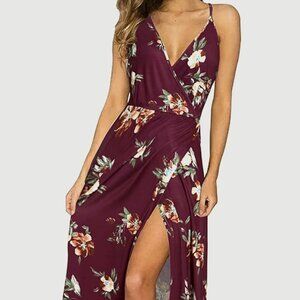 NWT High Slit Floral Maxi